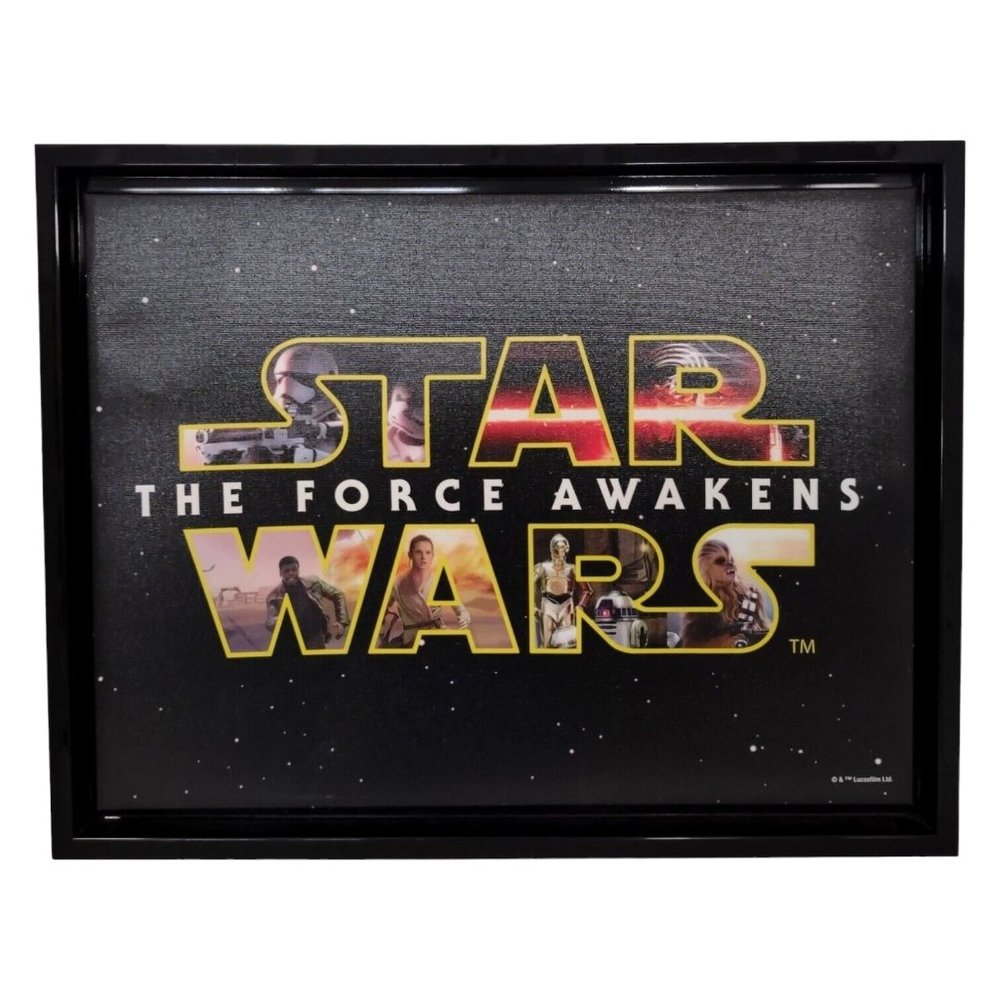 Star Wars Typography The Force Awakens Canvas Picture Home Decor Collectible